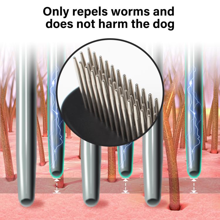 PaiPaitek PD166 Pet Safe Physical Worming Electronic Comb Pet Flea Control Brush(Black) - British D'sire
