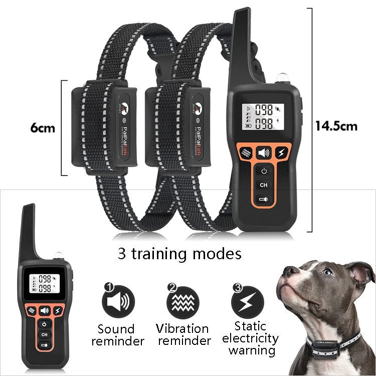 PaiPaitek PD529 - 2 Remote Training Dog Device Pet Training Supplies Anti - Barking Training Equipment - British D'sire