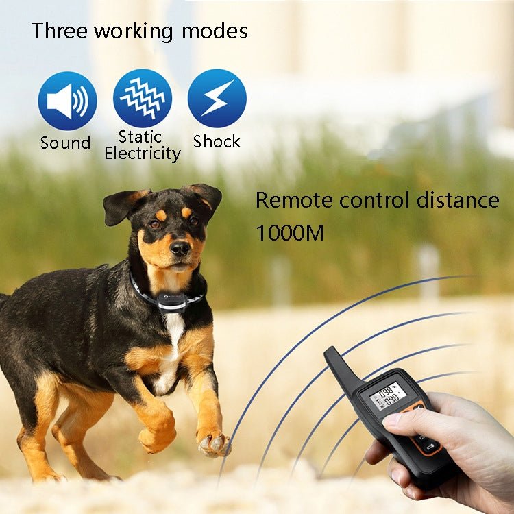 PaiPaitek PD529 Remote Control Dog Training Device Voice Control Anti - Barking Device Dog Training Device(Black) - British D'sire