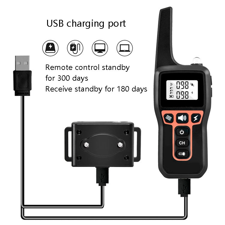 PaiPaitek PD529 Remote Control Dog Training Device Voice Control Anti - Barking Device Dog Training Device(Black) - British D'sire