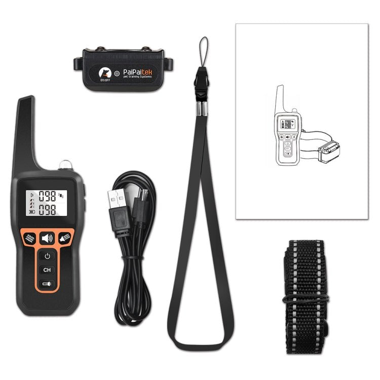 PaiPaitek PD529V-1 Training Dog Anti-Barking Device Vibration Collar 1000M Remote Control Distance Pet Training Supplies Secondary image