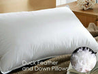 Pair of Luxury Extra Filled Duck Feather & Down Pillows Pillow Hotel Quality - Home, Furniture & DIY:Bedding:Pillows - British D'sire