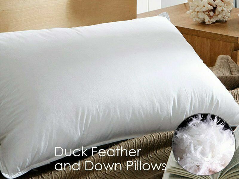 Pair of Luxury Extra Filled Duck Feather & Down Pillows Pillow Hotel Quality - Home, Furniture & DIY:Bedding:Pillows - British D'sire