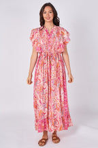 Paisley Button - Front Maxi Dress - Dresses - British D'sire
