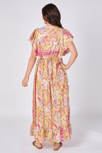 Paisley Button - Front Maxi Dress - Dresses - British D'sire