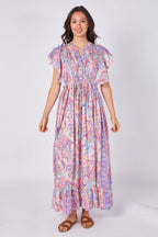 Paisley Button - Front Maxi Dress - Dresses - British D'sire