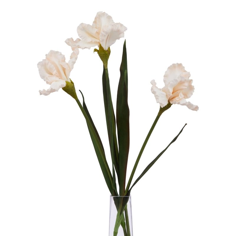 Pale Apricot Fringed Iris Artificial Flower Stem - Artificial Flowers & Stems - British D'sire