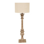 Pallido Candlestick Table Lamp With Linen Shade - Lamps - British D'sire