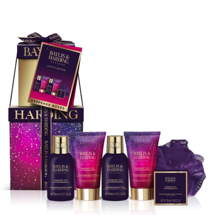 Baylis & Harding Midnight Fig & Pomegranate Luxury Pamper Present Gift Set - Vegan Friendly Secondary image