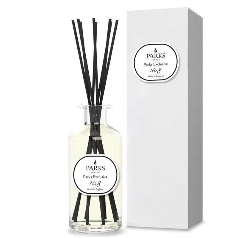 Parks Exclusive No 8 - Feu de Bois Diffuser 220ml - Oil Diffuser - British D'sire