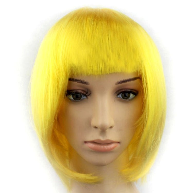 Party Cosplay Headwear Straight Short PET Wigs For Female(Dark Gold) Secondary image