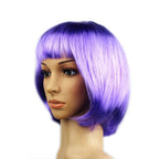 Party Cosplay Headwear Straight Short PET Wigs For Female(Lavender) - British D'sire