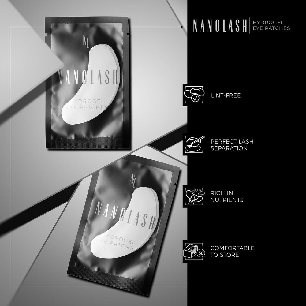 Nanolash Hydrogel Eye Patches 50 pairs - eye pads for eyelash extensions, eyelash lifting pads, gel eye pads for lash extensions Secondary image