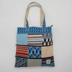 Patchwork Kathmandu Tote Bag - Dhaka Design - Pure Hemp and Cotton Bags - British D'sire
