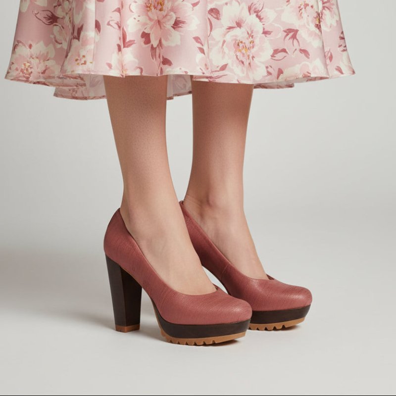 Pate - Dusty Pink Laser Platform shoe Secondary image