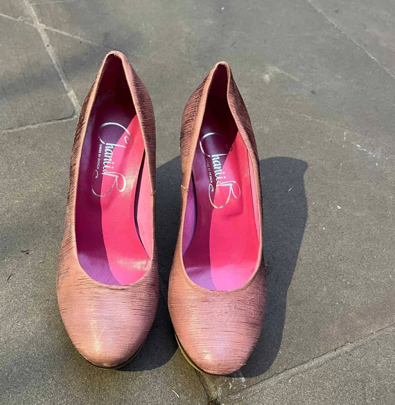 Pate - Dusty Pink Laser Platform shoe - Heel Shoe - British D'sire