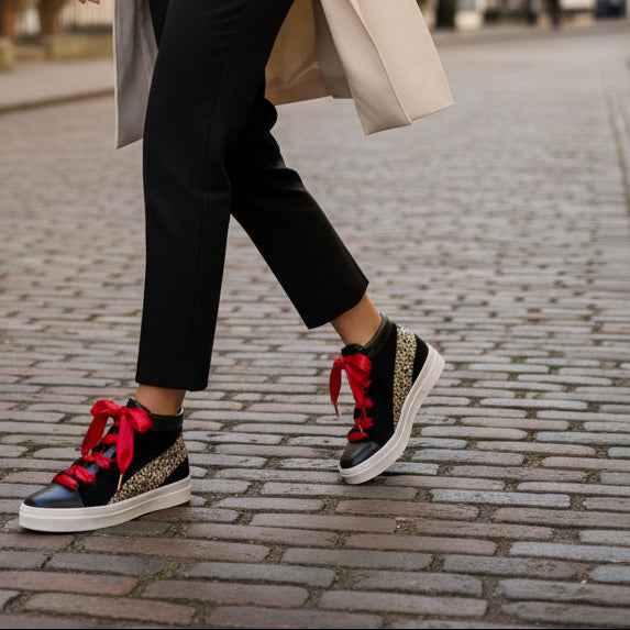 Patin Black/White Sequin High-Rise Sneaker – LAST PAIRS 36 & 39! - Sneaker - British D'sire