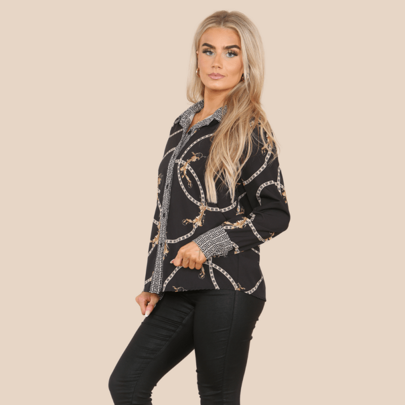 Patterned Blouse - Top - British D'sire