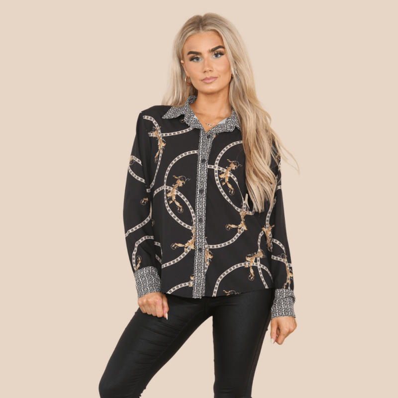 Patterned Blouse - Top - British D'sire