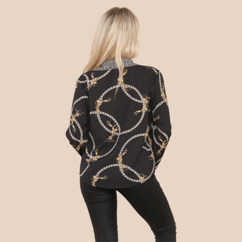 Patterned Blouse - Top - British D'sire