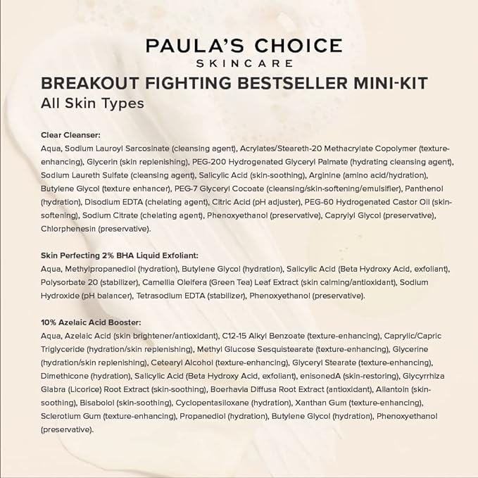 Paula's Choice Breakout Fighting Bestsellers - Facial Cleansing, Exfoliating & Treatment - Reduce Blemishes, Enlarged Pores & Blackheads - with Salicylic & Azelaic Acid - All Skin Types - Travel Size Secondary image