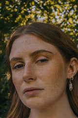 Peach Agate Earrings - Earrings - British D'sire
