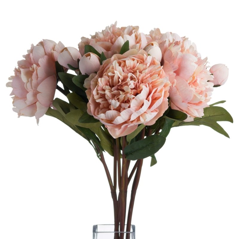 Peach Peony Rose Artificial Flower Stem - Artificial Plants & Trees - British D'sire