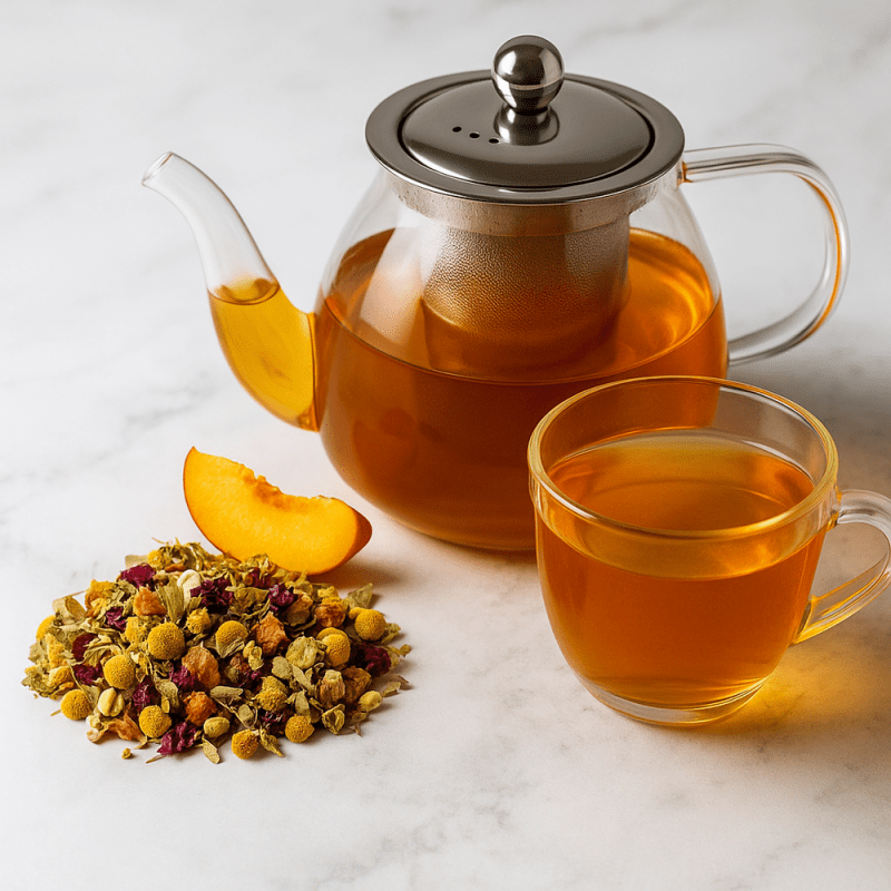 Peachy Chamomile Tea, Herbal Loose Leaf Tea - Tea & Infusions - British D'sire