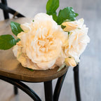 Peachy Cream Short Stem Rose Bouquet Artificial Flower Stem - Artificial Plants & Trees - British D'sire