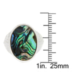 Pearlz Gallery Ladies Sterling Silver Ring Duo – Lemon Quartz & Amethyst Cushion Halo Ring with Abalone Shell Statement Oval Ring – Rose Gold & Rhodium Plated Jewellery Gift Set