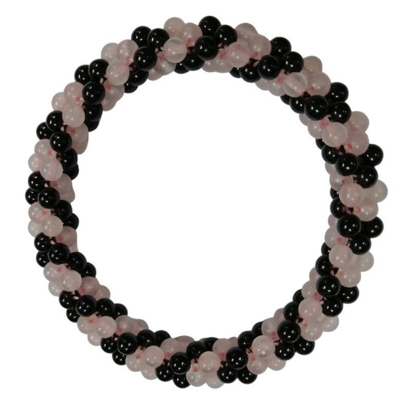 Pearlz Gallery Jewelry Bundle – Rose de France Amethyst Ring, Russian Amazonite Necklace & Black Agate Rose Quartz Bracelet – Sterling Silver Women’s Gift Set - Jewellery - British D'sire