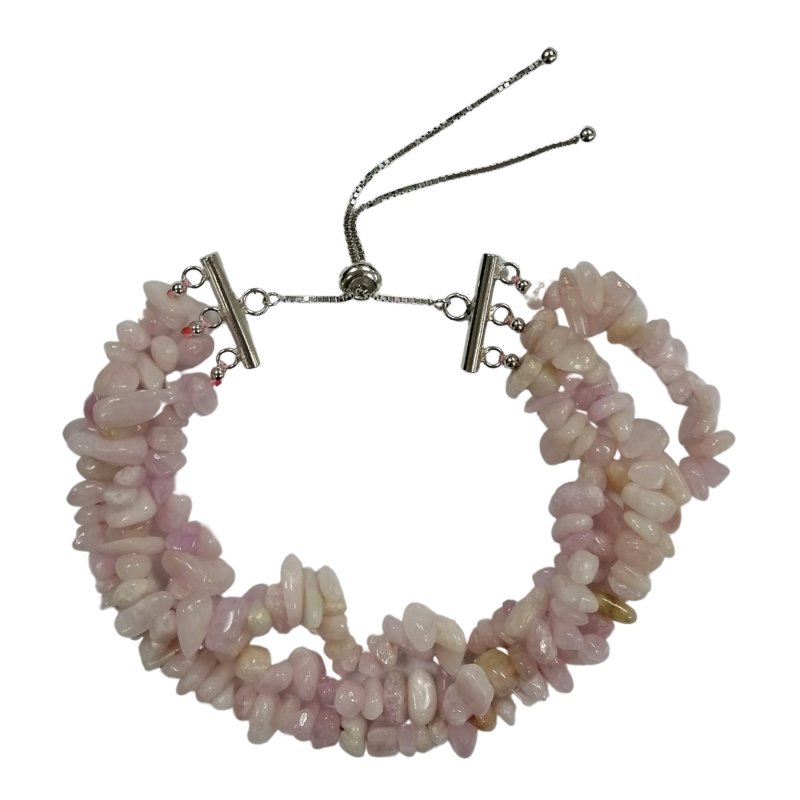 Pearlz Gallery Women’s Gemstone Jewellery Gift Set – Black Spinel Cocktail Ring, Rhodolite Garnet Necklace & Kunzite Bracelet in Sterling Silver