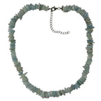 Pearlz Gallery Women’s Jewellery Set – Abalone Shell Statement Ring, Aquamarine Necklace, Multicoloured Quartz Bracelet – Sterling Silver Gemstone Gift Set