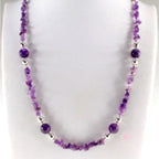 Pearlz Gallery Women’s Jewellery Gift Set – Blue & White CZ Ring, Amethyst Necklace & Rose Quartz Bracelet in 925 Sterling Silver