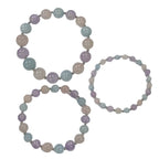 Pearlz Gallery Ladies Multicolor Gemstone Jewellery Set – Natural Stone Necklace, Black Spinel & White Topaz Cocktail Ring & Multi-Stone Stretch Bracelet – 925 Sterling Silver Gift Bundle