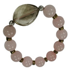 Pearlz Gallery Gemstone Jewellery Gift Set – Smoky Quartz & Topaz Ring, Multi Tiger Eye Necklace & Rose Quartz Stretch Bracelet in Sterling Silver