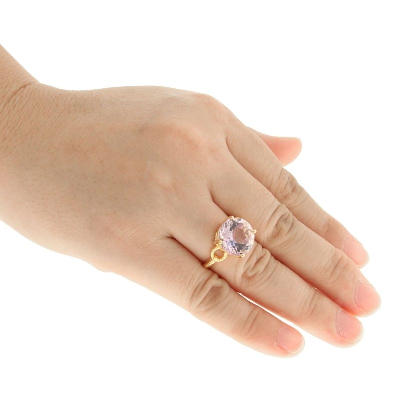 Pearlz Gallery Women’s Gemstone Jewellery Gift Set – Rose de France Amethyst Ring, Lapis Lazuli Necklace & Smoky Quartz Bracelet in Sterling Silver
