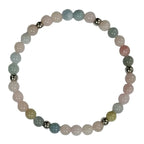 Pearlz Gallery Gemstone Jewellery Gift Set – Pearl & Topaz Ring, Onyx & Rose Quartz Necklace & Multi-Beryl Bracelet in Sterling Silver