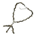 Pearlz Gallery Women’s Pearl & Topaz Ring, Labradorite Moonstone Necklace & Tiger Eye Bracelet – 3-Piece Sterling Silver Jewellery Gift Set