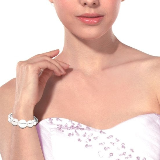 Pearlz Gallery Women’s Gemstone Jewellery Gift Set – Lemon Quartz Ring, Agate Abalone Necklace & Clear Crystal Bracelet in 925 Sterling Silver