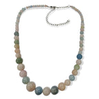 Pearlz Gallery Women’s Gemstone Jewellery Gift Set – Blue CZ Ring, Multi Beryl Necklace & Smoky Quartz Bracelet in Sterling Silver