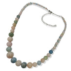 Pearlz Gallery Women’s Gemstone Jewellery Gift Set – Blue CZ Ring, Multi Beryl Necklace & Smoky Quartz Bracelet in Sterling Silver