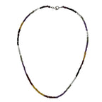Pearlz Gallery Women’s Jewellery Set – Rose Quartz & Amethyst Halo Ring, Multicolour Stone Necklace, Black Agate & Rose Quartz Bracelet – Sterling Silver Natural Gemstone Gift