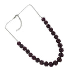 Pearlz Gallery Women’s Gemstone Jewellery Gift Set – Black Spinel Cocktail Ring, Rhodolite Garnet Necklace & Kunzite Bracelet in Sterling Silver