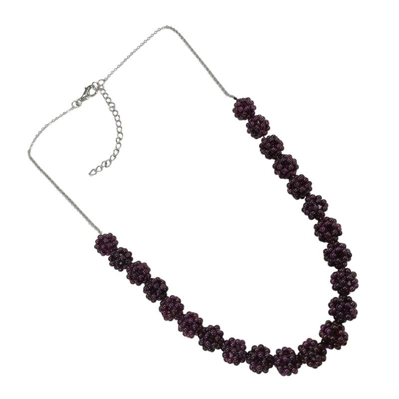 Pearlz Gallery Women’s Gemstone Jewellery Gift Set – Black Spinel Cocktail Ring, Rhodolite Garnet Necklace & Kunzite Bracelet in Sterling Silver