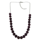 Pearlz Gallery Women’s Gemstone Jewellery Gift Set – Black Spinel Cocktail Ring, Rhodolite Garnet Necklace & Kunzite Bracelet in Sterling Silver
