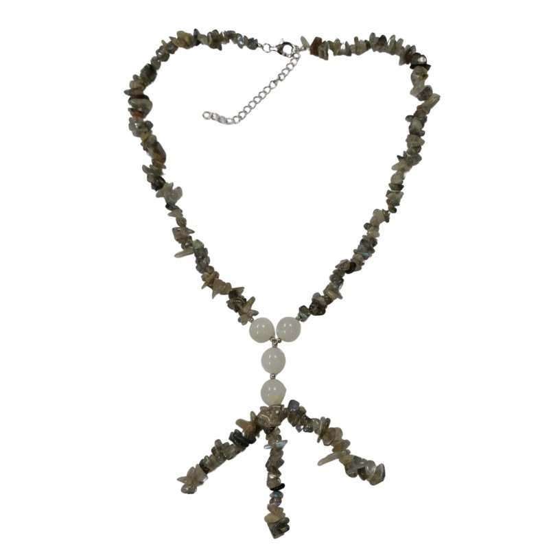 Pearlz Gallery Women’s Black Spinel Ring, Labradorite Moonstone Necklace & Malachite Bracelet – 3 - Piece Sterling Silver Jewellery Gift Set - Jewellery - British D'sire