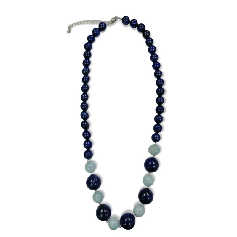 Pearlz Gallery Women’s Black Spinel Ring, Lapis Aquamarine Necklace & White Howlite Bracelet – 3 - Piece Sterling Silver Jewellery Gift Set - Jewellery - British D'sire