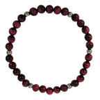 Pearlz Gallery Women’s Gemstone Jewelry Set – Fancy Jasper Necklace, Rose Quartz Oval Ring & Maroon Tiger’s Eye Bracelet – Sterling Silver Elegant Gift Bundle - Jewellery - British D'sire