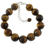 Pearlz Gallery Women’s Jewelry Set – Fancy Jasper Necklace, Iolite & White Topaz Cocktail Ring & Tiger Eye Bracelet – Sterling Silver Elegant Bundle - Jewellery - British D'sire